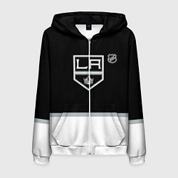 Толстовка 3D на молнии мужская Лос Анджелес Кингз хоккей, цвет: 3D-белый