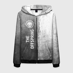 Толстовка 3D на молнии мужская The Offspring - grey gradient по-вертикали, цвет: 3D-черный