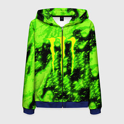 Мужская толстовка на молнии Monster energy кислотное лого