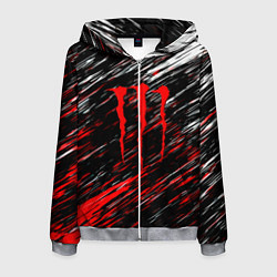 Мужская толстовка на молнии Monster energy полосы красок