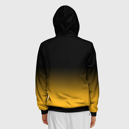 Мужская толстовка на молнии Питтсбург Пингвинз - градиент / 3D-Черный – фото 4