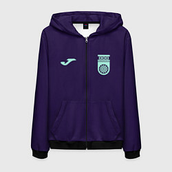 Толстовка 3D на молнии мужская ФК Уфа - форма с текстурой, цвет: 3D-черный