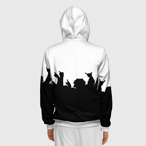 Мужская толстовка на молнии Monster energy rock black / 3D-Белый – фото 4
