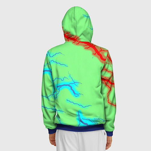 Мужская толстовка на молнии Monster energy storm electrix / 3D-Синий – фото 4