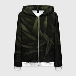 Мужская толстовка на молнии Абстракция - green triangles