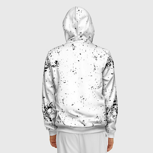 Мужская толстовка на молнии Umbrella - white dirt / 3D-Белый – фото 4