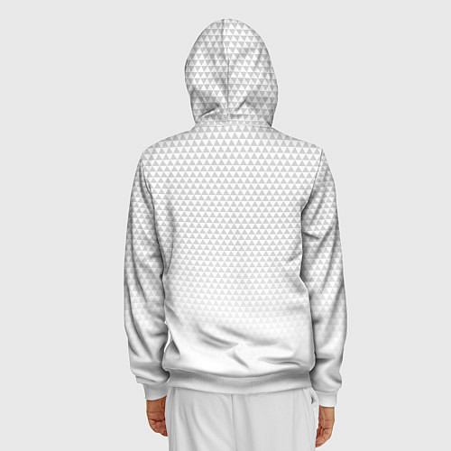 Мужская толстовка на молнии Тампа Бэй Лайтнинг - белые треугольники / 3D-Белый – фото 4