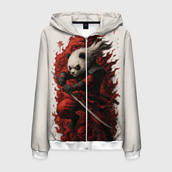 Мужская толстовка на молнии Демоническая панда самурай - нейроарт