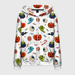 Мужская толстовка на молнии Halloween pumpkin show