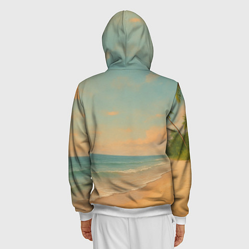 Мужская толстовка на молнии Бурбалони Лулиоли мем / 3D-Белый – фото 4