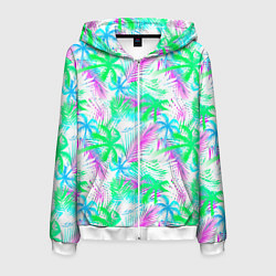 Мужская толстовка на молнии Palm green light blue