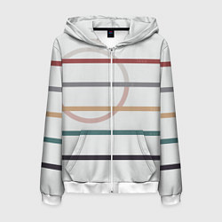 Мужская толстовка на молнии Stripes and circle