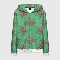 Мужская толстовка на молнии Palm brown turquoise