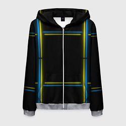 Мужская толстовка на молнии Neon yellow blue