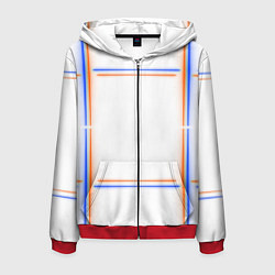 Мужская толстовка на молнии Neon white orange blue