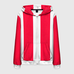 Мужская толстовка на молнии Color red white line
