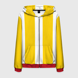 Мужская толстовка на молнии Color yellow white line