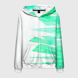 Мужская толстовка на молнии Color white light blue strip