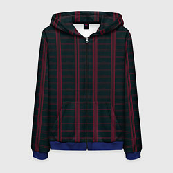 Мужская толстовка на молнии Color dark cage red stripes