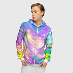 Толстовка 3D на молнии мужская Волшебный мистический космос, цвет: 3D-белый — фото 2