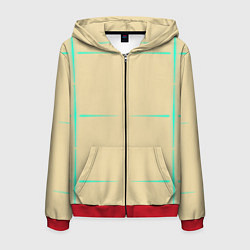 Мужская толстовка на молнии Color beige green stripes