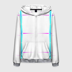 Мужская толстовка на молнии Color white blue pink stripes