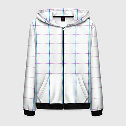 Мужская толстовка на молнии Color white blue stripes