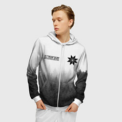 Толстовка 3D на молнии мужская Лес - это мой храм, цвет: 3D-белый — фото 2