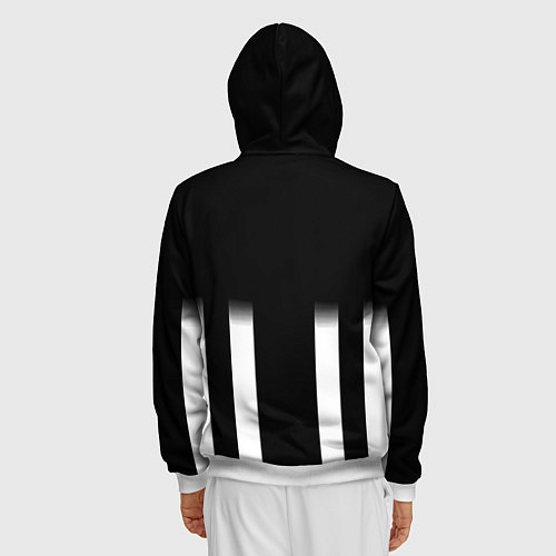 Мужская толстовка на молнии Doom line white / 3D-Белый – фото 4