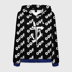 Толстовка 3D на молнии мужская Doom off black, цвет: 3D-синий