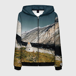 Толстовка 3D на молнии мужская Фардык-Кешене, цвет: 3D-черный