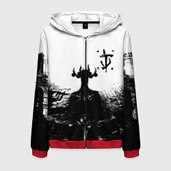 Толстовка 3D на молнии мужская Doom демон марса, цвет: 3D-красный