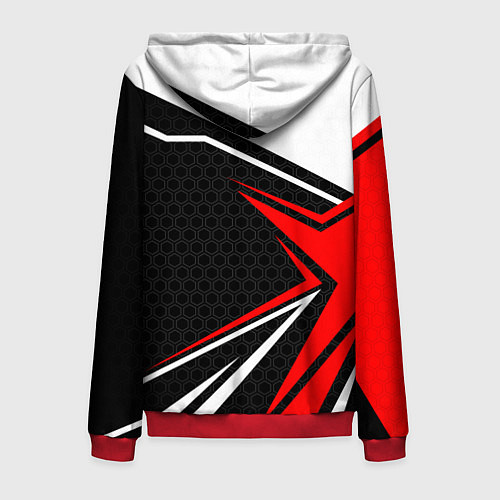 Мужская толстовка на молнии Umbrella - red uniform / 3D-Красный – фото 2