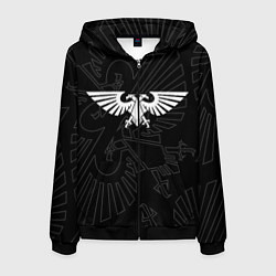 Толстовка 3D на молнии мужская Вархаммер - Империум человечества, цвет: 3D-черный