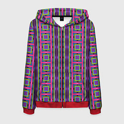 Мужская толстовка на молнии Геометрические яркие полосы