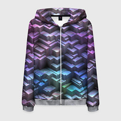 Мужская толстовка на молнии Неоновый рельеф