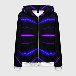 Толстовка 3D на молнии мужская Color multicoloured neon, цвет: 3D-белый