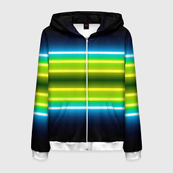Мужская толстовка на молнии Neon multicolored lines