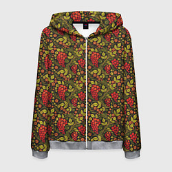 Толстовка 3D на молнии мужская Славянский узор, цвет: 3D-меланж