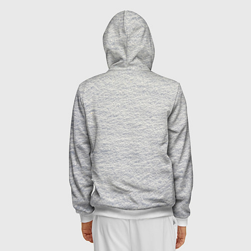 Мужская толстовка на молнии Снег сугробы / 3D-Белый – фото 4