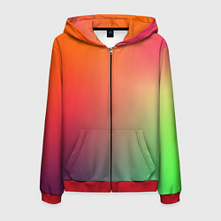 Толстовка 3D на молнии мужская Color multicolored, цвет: 3D-красный