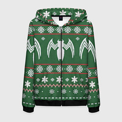 Толстовка 3D на молнии мужская Рождественский свитер Венома, цвет: 3D-черный