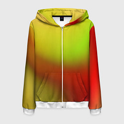 Толстовка 3D на молнии мужская Color multicolored gradient, цвет: 3D-белый