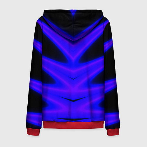 Мужская толстовка на молнии Color neon blue / 3D-Красный – фото 2