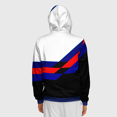 Мужская толстовка на молнии Juventus geometry sport steel / 3D-Синий – фото 4