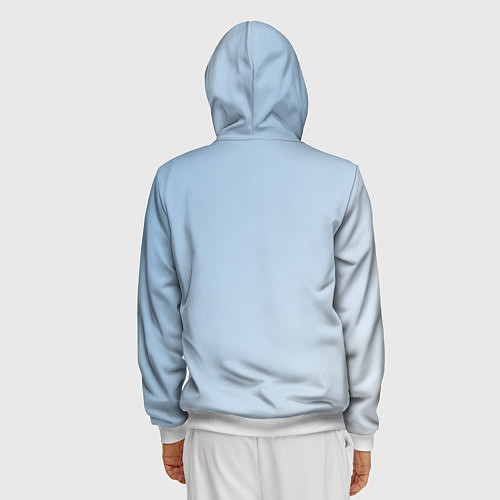 Мужская толстовка на молнии Minecraft World / 3D-Белый – фото 4