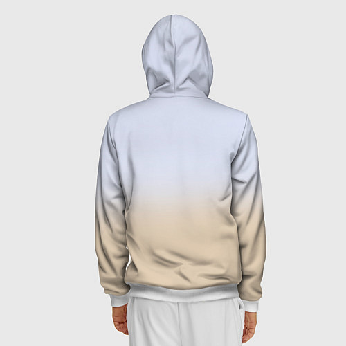 Мужская толстовка на молнии Взгляд волка / 3D-Белый – фото 4