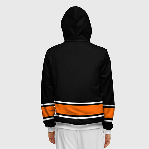 Мужская толстовка на молнии Anaheim Ducks Selanne / 3D-Белый – фото 4