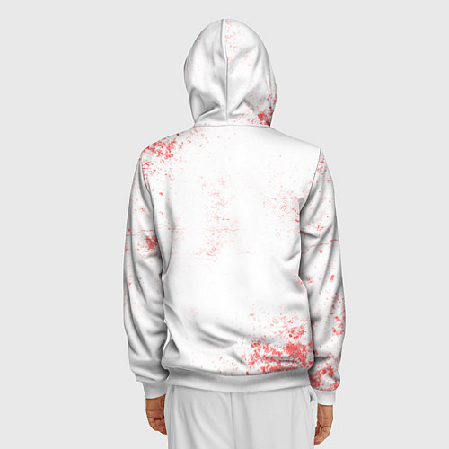 Мужская толстовка на молнии Big Bang: Sit with us / 3D-Белый – фото 4