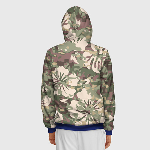 Мужская толстовка на молнии Камуфляж / 3D-Синий – фото 4